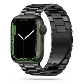 REMENIČEK DOOP IZ NEHRĐAJOČEGA JEKLA ZA APPLE WATCH 6 / 7 / 8 / 9 / 10 / SE / ULTRA 1 / 2 (44 / 45 / 46 / 49 MM) ČRNA