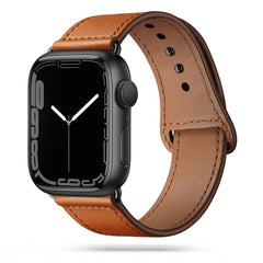 REMENIČEK DOOP LEATHERFIT APPLE WATCH 4 / 5 / 6 / 7 / 8 / 9 / SE / ULTRA 1 / 2 (42 / 44 / 45 / 49 MM) RJAVA