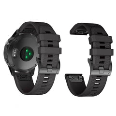 SILIKONSKI PAŠEK ZA GARMIN 22MM FENIX 5 / 6 / 6 PRO / 7 DOOP DISCOVERER 22MM ČRNA