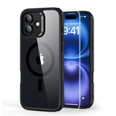 ESR CLASSIC HYBRID HALOLOCK MAGSAFE IN TEMPERIRANO STEKLO IPHONE 16 PLUS PROZOREN/ČRN.