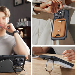 ESR CLASSIC HYBRID STAND HALOLOCK MAGSAFE IN TEMPERIRANO STEKLO IPHONE 16 PRO MATNA ČRNA