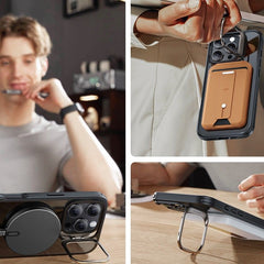 ESR CLASSIC HYBRID STAND HALOLOCK MAGSAFE IN TEMPERIRANO STEKLO IPHONE 16 PRO MAX PROZOREN/ČRN.