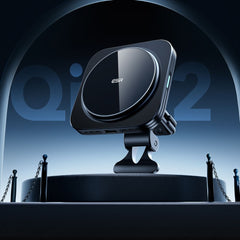 DRŽALO ZA TELEFON V AVTU S BREZŽIČNIM POLNJENJEM ESR HALOLOCK MAGNETIC MAGSAFE VENT CAR MOUNT BREZŽIČNI POLNILEC QI2 15W ČRNA