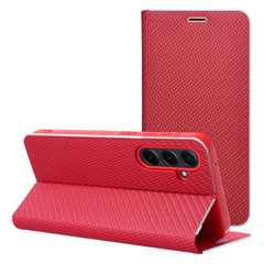 OVITEK ZA KNIŽICE ZA SAMSUNG GALAXY A55 5G HEYCASE LUNA WALLET ČISTA RDEČA