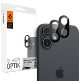 ZAŠČITNO TRDO STEKLO ZA OBJEVNIK FOTOAPARATA SPIGEN OPTIK GLAS.TR ZAŠČITNIK KAMERE 2-PACK IPHONE 16 / 16 PLUS ČRNA