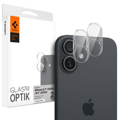ZAŠČITNO TRDO STEKLO ZA OBJEVNIK FOTOAPARATA SPIGEN OPTIK GLAS.TR ZAŠČITNIK KAMERE 2-PACK IPHONE 16 / 16 PLUS KRISTALNO ČISTO