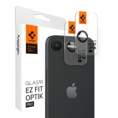 ZAŠČITNO TRDO STEKLO ZA OBJEVNIK FOTOAPARATA SPIGEN OPTIK PRO GLAS.TR "EZ FIT" ZAŠČITNIK KAMERE 2-PACK IPHONE 16E ČRNA