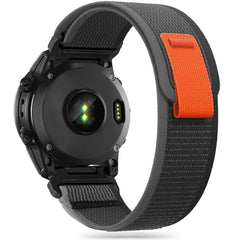 NYLONSKI PAŠ S ZA GARMIN 26MM FENIX 3 / 5X / 3HR / 5X PLUS / 6X / 6X PRO / 7X HEYBAND NYLON ČRNA / ORANŽNA