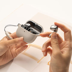 OVITEK ZA SAMSUNG GALAXY BUDS 3 / 3 PRO RINGKE ONYX MAGNETIC MAGSAFE TOPLA SIVA