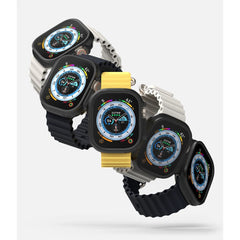 2X ZAŠČITNA OHIŠJA ZA APPLE WATCH ULTRA 49 MM RINGKE SLIM 2-PACK PROZORNO IN MAT ČRNO