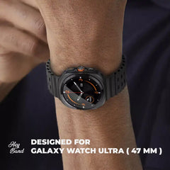 SILIKONSKI PAŠEK ZA SAMSUNG GALAXY WATCH ULTRA (47 MM) HEYBAND SPORTY ČRNA