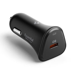 SPIGEN ESSENTIAL EV301 1-PORT AVTO POLNILEC 30W ČRN
