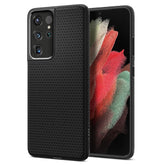 OVITEK SPIGEN LIQUID AIR GALAXY S21 ULTRA MAT ČRNA