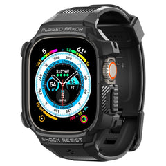 TRAK S ZAŠČITNIM OVITKOM SPIGEN RUGGED ARMOR "PRO" APPLE WATCH ULTRA 49 MM ČRNA