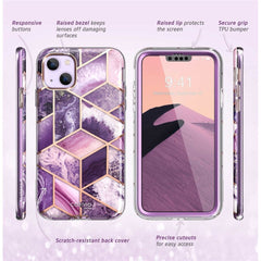 OVITEK SUPCASE COSMO IPHONE 14 PLUS MARMOR PURPURNI