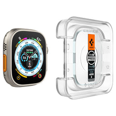 2X TRDNO STEKLO ZA APPLE WATCH ULTRA 49 MM SPIGEN GLAS.TR "EZ FIT" 2-PACK PROZORNO