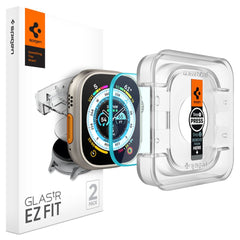 2X TRDNO STEKLO ZA APPLE WATCH ULTRA 49 MM SPIGEN GLAS.TR "EZ FIT" 2-PACK PROZORNO