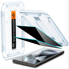 2X TRDNO STEKLO SPIGEN GLAS.TR "EZ FIT" 2-PACK GALAXY S24 ULTRA PRIVACY