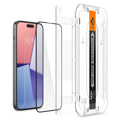 KALJENO STEKLO SPIGEN GLAS.TR "EZ FIT" FC IPHONE 15 ČRNA