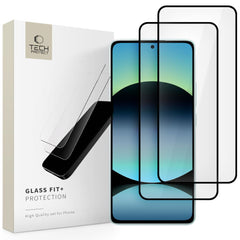 KALJENO STEKLO TECH-PROTECT GLASS FIT+ 2-PACK XIAOMI REDMI NOTE 14 4G / 5G ČRNA