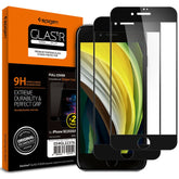 KALJENO STEKLO SPIGEN GLASS FC 2-PACK IPHONE 7/8/SE 2020 / SE 2022 ČRNA