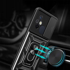 OVITEK ZA XIAOMI REDMI 12C HEYCASE CAMSHIELD PRO ČRN ČRNO