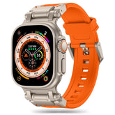 REMENIČEK TECH-PROTECT DELTA PRO APPLE WATCH 6 / 7 / 8 / 9 / 10 / SE / ULTRA 1 / 2 (44 / 45 / 46 / 49 MM) ORANŽNA/TITANOVA