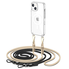OVITEK ZA IPHONE 15 MAGSAFE HEYCASE AIR CHAIN ČRN IN BEŽ