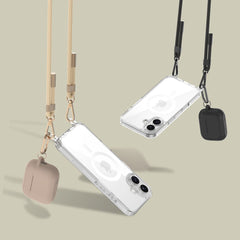 OVITEK TECH-PROTECT FLEXAIR CHAIN MAGSAFE IPHONE 16E ČRN IN TAUPE
