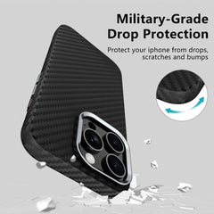 TECH-PROTECT ION CARBON MAGSAFE IPHONE 16 ČRNA/SREBRNA