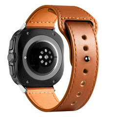 REMENIČEK TECH-PROTECT LEATHERFIT SAMSUNG GALAXY WATCH ULTRA (47 MM) RJAVA