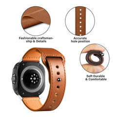 REMENIČEK TECH-PROTECT LEATHERFIT SAMSUNG GALAXY WATCH ULTRA (47 MM) RJAVA