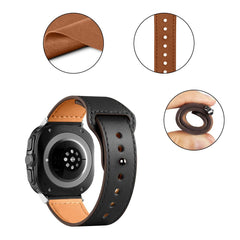 TECH-PROTECT LEATHERFIT SAMSUNG GALAXY WATCH ULTRA (47MM) ČRNA