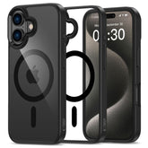 OVITEK ZA IPHONE 16 PLUS TECH-PROTECT MAGMAT MAGSAFE ČRN/PROZOREN