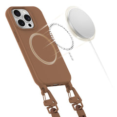 OVITEK TECH-PROTECT MAGNECKLACE MAGSAFE IPHONE 15 PRO ČOKOLADNO RJAVA