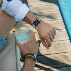 REMENIČEK TECH-PROTECT MILANO APPLE WATCH 6 / 7 / 8 / 9 / 10 / SE / ULTRA 1 / 2 (44 / 45 / 46 / 49 MM) SREBRNA