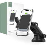 DRŽALO TELEFONA ZA AVTO S BREZŽIČNIM POLNJENJEM TECH-PROTECT MM15W-V2 MAGNETNO MAGSAFE DRŽALO ZA AVTO Z BREZŽIČNIM POLNJENJEM 15W ČRNA