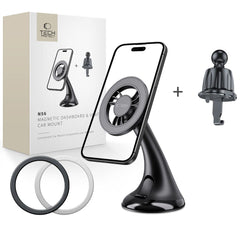 DRŽALO ZA TELEFON V AVTU TECH-PROTECT N56 MAGNETIC MAGSAFE DASHBOARD UNRG & VENT CAR MOUNT ČRNA