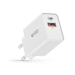 OMREŽNI POLNILEC ZA MOBILNE TELEFONE IN TABLICE TECH-PROTECT NC30W 2-PORT OMREŽNI POLNILEC PD30W/QC3.0 BELO