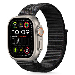 REMENIČEK TECH-PROTECT NYLON APPLE WATCH 6 / 7 / 8 / 9 / 10 / SE / ULTRA 1 / 2 (44 / 45 / 46 / 49 MM) ČRNA