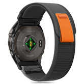 REMENIČEK TECH-PROTECT NYLON GARMIN FENIX 5 / 6 / 6 PRO / 7 / 8 (47 MM) / ČRNA/ORANŽNA