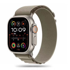 REMENIČEK DOOP ALPINE EVEREST APPLE WATCH 6 / 7 / 8 / 9 / 10 / SE / ULTRA 1 / 2 (44 / 45 / 46 / 49 MM) TITAN/OLIVNO