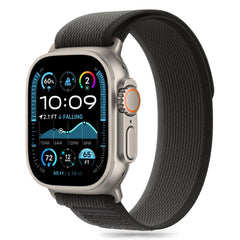 REMENIČEK TECH-PROTECT NYLON STRIPE APPLE WATCH 6 / 7 / 8 / 9 / 10 / SE / ULTRA 1 / 2 (44 / 45 / 46 / 49 MM) ČRNA/ORANŽNA