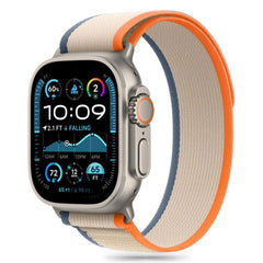 REMENIČEK TECH-PROTECT NYLON STRIPE APPLE WATCH 6 / 7 / 8 / 9 / 10 / SE / ULTRA 1 / 2 (44 / 45 / 46 / 49 MM) KREMNA/ORANŽNA