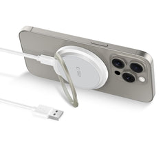 BESŽICNA POLNILNIK TECH-PROTECT QI15W-A33 MAGNETIC MAGSAFE BREZŽIČNI POLNILNIK BELE BARVE