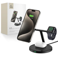 TECH-PROTECT QI15W-A35 3V1 MAGNETSKI MAGSAFE BREZŽIČNI POLNILEC ČRNA