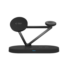 NABOJNI POSTAJA TECH-PROTECT QI15W-A41 3IN1 MAGNETNI MAGSAFE BREZŽIČNI POLNILEC ČRNA