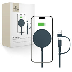 BESŽIČNA POLNILKA TECH-PROTECT QI15W-A44 MAGNETIC MAGSAFE BREZŽIČNI POLNILEC TEMNO MODRA