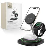 TECH-PROTECT QI15W-A46 3V1 MAGNETSKI MAGSAFE BREZŽIČNI POLNILEC ČRNA