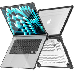 TECH-PROTECT SMARTSHELL PRO MACBOOK AIR 15 M2 / M3 / M4 / 2023-2025 ČRNA/JASNA